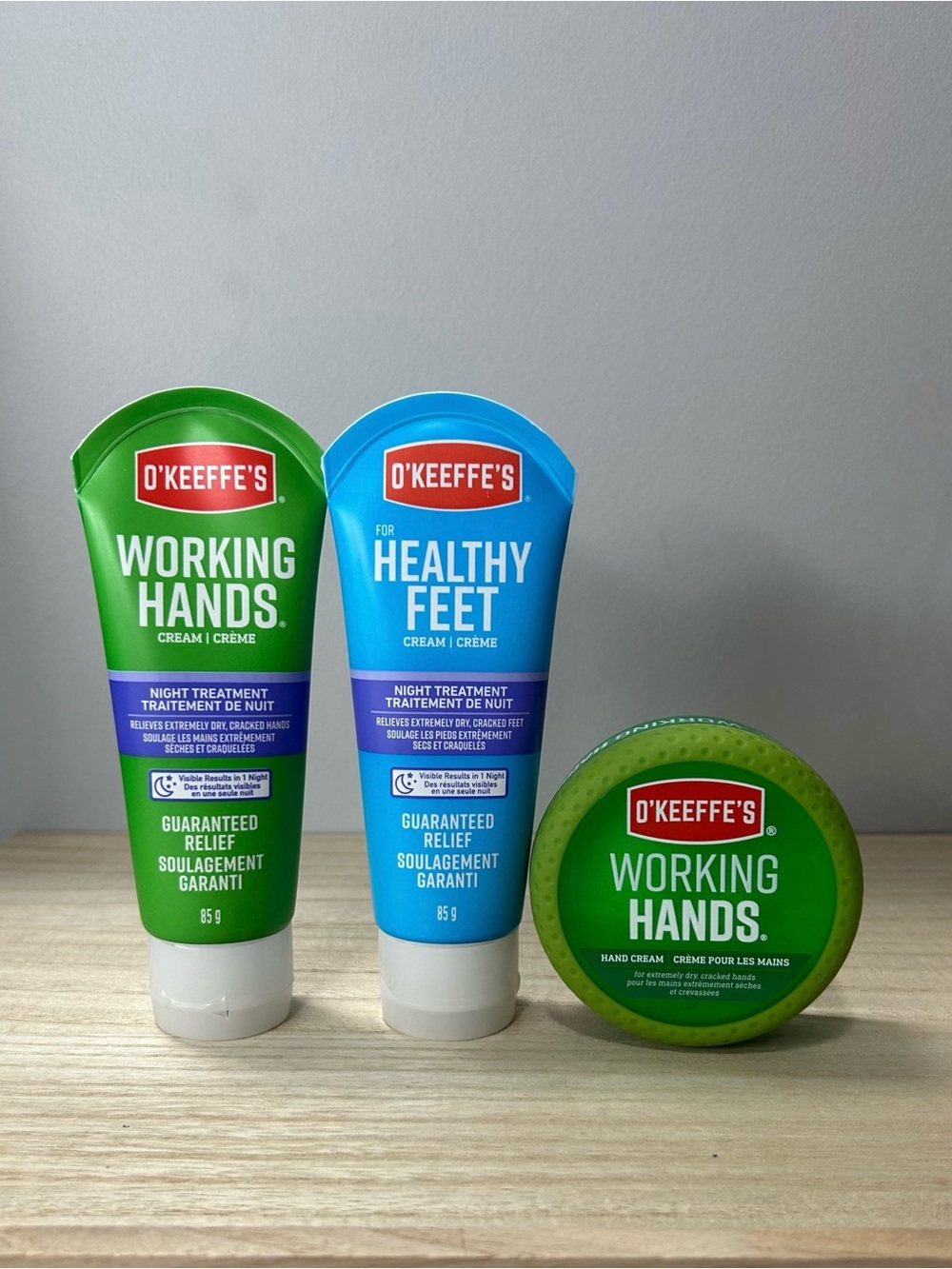 O’Keeffe’s Healthy Feet Cream Night Treatment and Working Hands Cream x 2